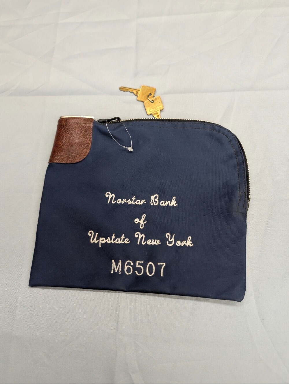 Vintage Norstar Bank NY Deposit Bag A Rifkin Arco Lock Keys